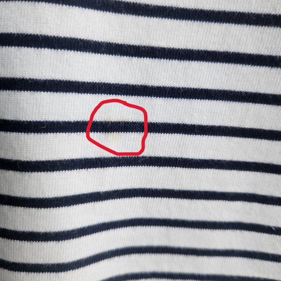 💥$5 ADD ON J. Crew Women’s Mercantile Cuffed Striped Boatneck Cotton Top Size S - Picture 7 of 10